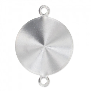 Stick-on setting PureCrystal 1122 14mm Rhodium tone 2 loops x1