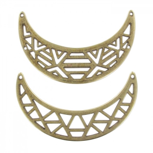 Spacer for necklace torques 64x19/64x17 mm bronze tone x2