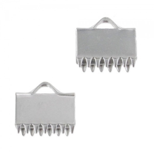 10.5mm 304 stainless steel Ribbon crimp ends x10