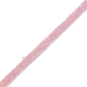 Ultra Suede lace 3x1.5 mm Light Rose glitter  x 2.8 m