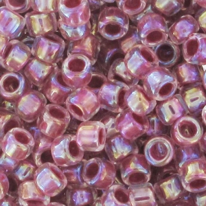Toho Seed beads 15/0 TO15R771 - Rainbow Crystal/Strawberry Lined x8g