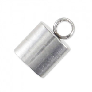 Cylindrical end caps for 6 mm cord - 303 stainless steel x4