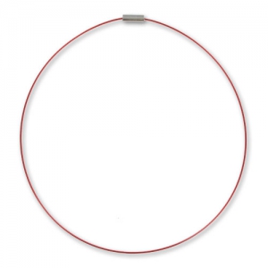 Wire Choker 41cm turnbuckle clasp Red x1