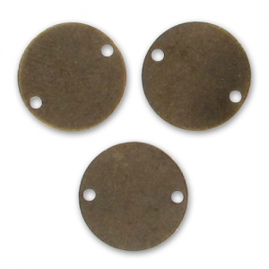 Smooth finish spacers 2 holes 10mm Bronze tone x5