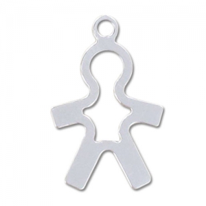 925 Sterling Silver boy charm 19mm x1
