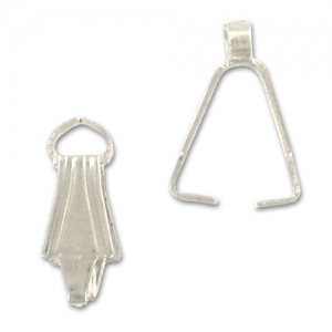 Bail clips 10mm Silver colored x5