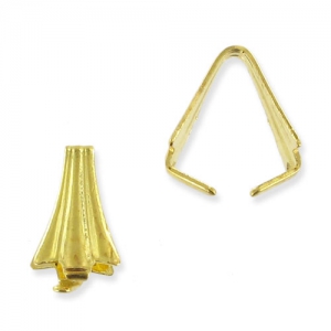 Bail clips 8 mm gold tone x10