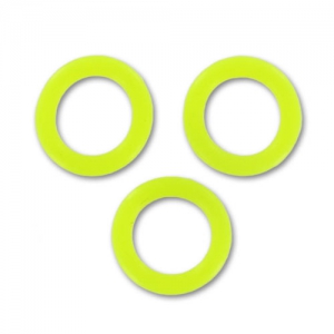 round separator beads 12 mm neon yellow x5