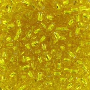 Preciosa Seed beads 9/0 2.5 mm - Citrine Silver Lined x20g