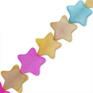 Iridescent Mother-of-Pearl Star 12mm Multicolour x39cm