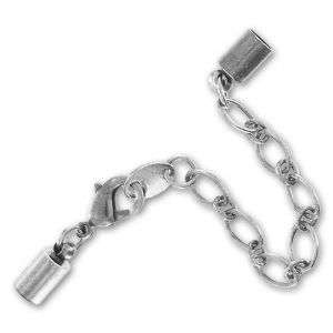 Lace holder clasp 4mm Old silver tone x1