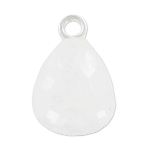 Faceted drop 13x10mm with pendant in 925 sterling silver/Pierre de Lun