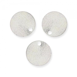 Smooth sequins 8mm silver tone x10