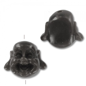 Buddha's head 12mm Black x1