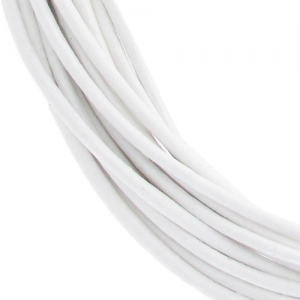 Leather cord 0,8mm Blanc x 2.95m