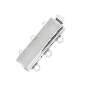 3 strands rhodium clasp 9x20mm