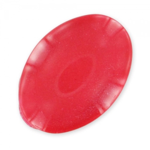 Spangled cabochon 25x18mm Red x1