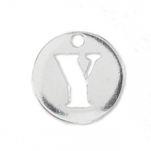 Y letter Sterling silver charm 8.5mm x1