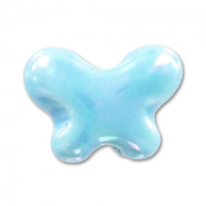 Ceramics Butterfly 12x15mm Iridescent Aqua x1