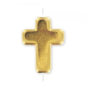 Cross 16x12mm fine Gold plated x1