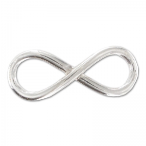 925 Sterling Silver Spacer bead infinity 25mm x1
