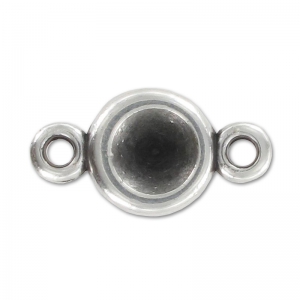 Spacer for 8mm PureCrystal 1028 1088 Cabochon Antique Silver Plating x1