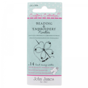 Assortment of bead embroidery needles size 5 7 and 10 x14