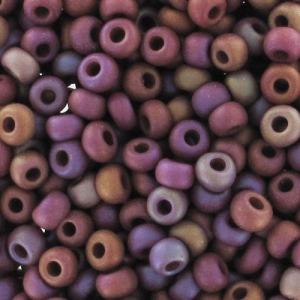 Preciosa Seed beads 9/0 2.5 mm - Brown Mat AB x20g