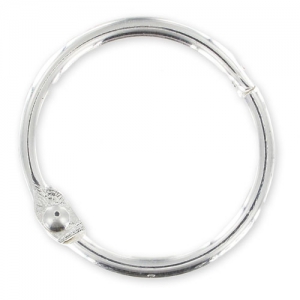 Round shape keyring 30mm Silver tone x1