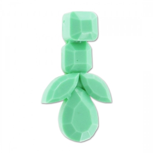 Pendant with resin cabochons 41mm Mint x1