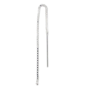 925 Sterling silver earring chains balls  65 mm  x2