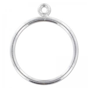 925 Sterling Silver Ring with 1 loop size 52 x1