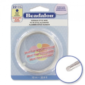 Round copper wire 0.64mm silver tone anti-ternissement x10 m