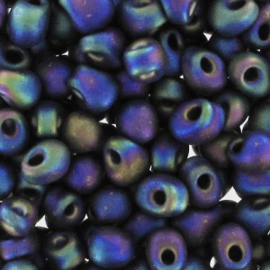 Miyuki Fringe beads 3.4mm DP28-0401FR - Mat Black AB x8g