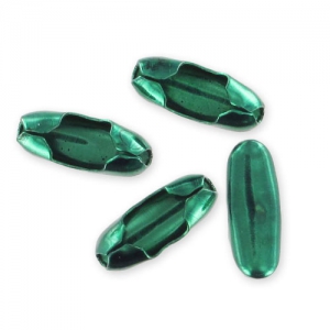 Ball chain terminators 3,2mm Green x4