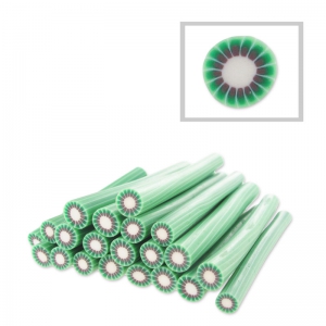 Polymer clay cane 5x50mm Kiwi