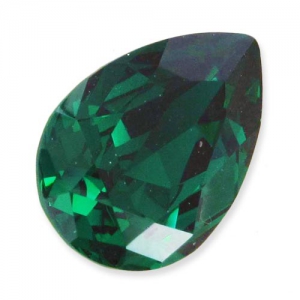 PureCrystal 4320 Pear Fancy Stone 14x10mm Emerald x1