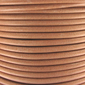 4 mm European Leather Cord - Natural x 1 m