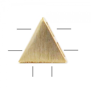Triangle spacer 7 mm gold tone brushed HQ