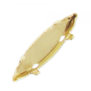 PureCrystal Navette cabochon setting 11x3mm Gold tone x1