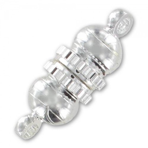 Silver colored magnetic clasp 17x6mm x1