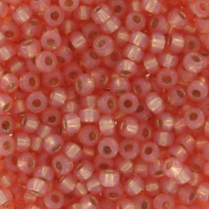 Miyuki Seed beads 11/0 642 - Dyed Salmon S/L Alabaster x8g