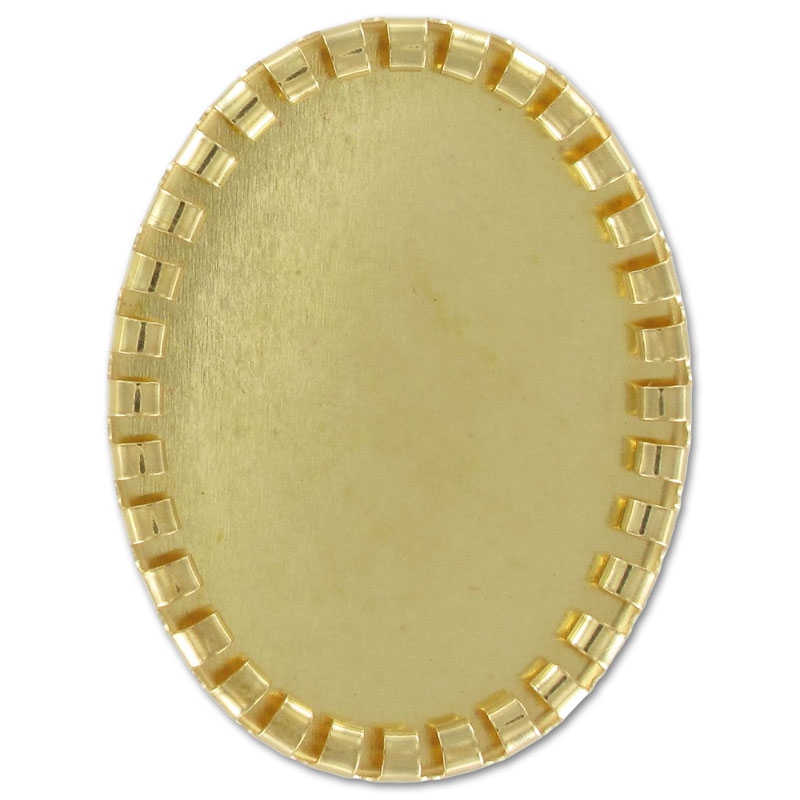 Medallion for 25x18mm cabochon fine Gold plated x1 Perles & Co