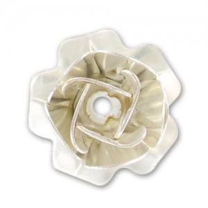 Metal Rose 12mm Silver tone x1