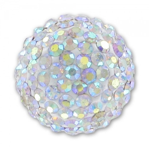 Plasticine halfball with korean rhinestones 20mm Crystal AB x1