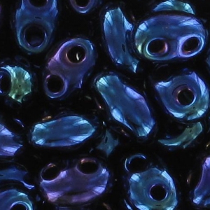 Twin beads 2.5x5mm Blue Iris x20g