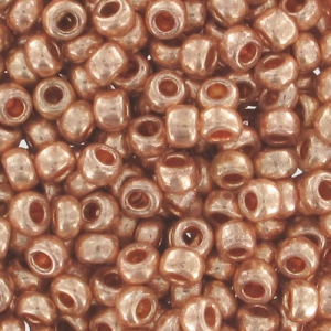 Preciosa Seed beads 11/0 2 mm - Terra Metallic - Copper-gold x20g