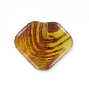 puck like diamond 13mm imitation ambre x1