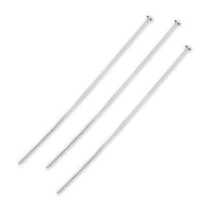 925 Sterling Silver head pin 60x2x0.6mm x10