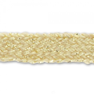 Ribbon 4mm Light Gold Gold tone thread x 1m